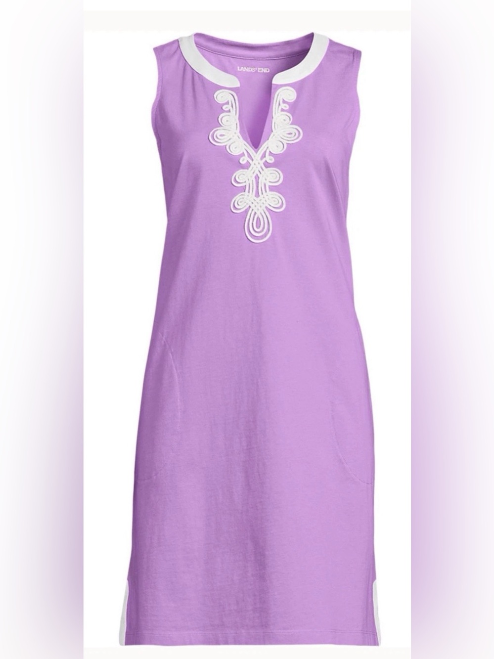 Womens 3X, 2X, 1X, Med Lands End Sleeveless Swim Coverup beach dress NEW stretch